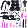 25 PCS Sex Toys For Women G Spot Dildo Vibratorn Butt Anal Plug Penis Cover Slave Games Hand s for Sex Whip Bdsm Bondage Set Y191207