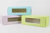 5 färger Lång kartong Bageri Box för tårta Roll Swiss Roll Boxes Cookie Cake Packaging W9273