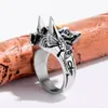 Punk Egito anubis lobo bonito anel para homens de alta qualidade aço inoxidável rings de cor prata Dropship8923009