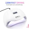 120W UV LED Lâmpada Conjunto De Unhas Para Manicure Kit 30 Cores Gel Nail Set Drill Machine Kit Ferramenta Extensão