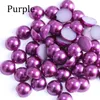 Imitation ABS Accessory Pearl Beads Flat Back 2 3 4 5 6 8 10 12 14mm Black White Cabochon Half Round Bead Scrapbook Decoration Diy Jewelry