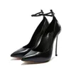 2018 новые модные туфли с острым носом черный шпильки металлические высокие каблуки женщины туфли на высоком каблуке туфли на шпильках шикарные модные туфли модные