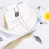 Stainless Steel Angel Wings Flower Waterproof Pendant Cremation Urn Necklace Ash Memorial Keepsake Jewelry for men women9326025