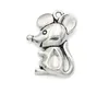 100st Silver Alloy Mouse Hängsmycke Mus CHARM Söt djur Charm DIY Handgjorda Smycken Gåva 24x18mm