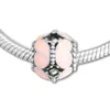 2019 Spring Garden Ослепительная Pink Butterfly Charm Подходит Оригинальный Pandora Браслеты браслеты 925 стерлингового серебра шарма темы Insect свободные шарики