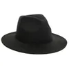 2018 Otoño Invierno sombrero de fieltro para mujer sombreros de ala grande para mujer estilo británico Vintage sombreros para misa señora sombreros de ala plana8391849