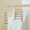 Magic Clothes Hanger Stainless Steel Tube Pants Rack Retractable Clothes Trouser Holder Storage Hanger Home Organizer7645410