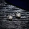 Cute Cat Stud Earrings - Diamond Pearl Earrings, Classic Fashion Cat Ear Cat Sweet Pop