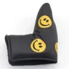 2019 Premium Quality Smile Face Limited Edition Broderi Golf Putter Head Cover Pu Leather Golf Headcovers Blade Putter Protector