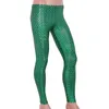 Männer Glänzende Fischschuppen Gedruckt Mid Rise Elastischer Bund Skinny Leggings Strumpfhosen Club Party Festival Rave Tanzkostüm1 Men039s4664266