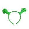 Orelhas de Halloween das crianças Adulto Mostrar Hoop cabelo Shrek Hairpin Headband partido Círculo Chefe Traje item Masquerade Party Supplies LX8883