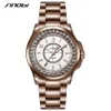 Sinobi Kobiety Zegarek Kwarcowy Unikalny Luksusowy Kryształowy Pokrętło Okrągła Casual Elegance Damska Dress Watches Moda Relogio Femininos