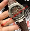 8 Style Best Quality Mens 40mm 5990/1A-001 Cinturino in pelle con data Trasparente Orologi da uomo completamente automatici Asia Fashion