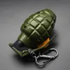 Nouveauté Briquets militaires créatifs Main Frag Torche en métal Gaz Gonflable Briquets coupe-vent Grande taille Outils extérieurs Drop Shippin282p