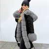 Mulheres Casacos De Pele De Inverno Estilo Quente Elegante Temperamento Gola De Pele De Manga Comprida Com Capuz Casacos Grossos Outerwear Moda Feminina