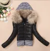 Chaqueta de otoño invierno para mujer, abrigo tejido con relleno de algodón, abrigo corto con capucha para mujer, suéteres, chaquetas bomber, prendas de vestir para mujer ZJT354