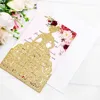 Nueva llegada Tarjetas de invitaciones de princesa de lujo con corte láser y brillo dorado para cumpleaños Dulce 15 Quinceañera, Dulce 16 Invitaciones de compromiso