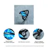 Unique Style Female Blue Opal Stone Ring Vintage Black Gold Wedding Rings For Women Promise Love Engagement Ring278P