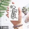 3d Temporary Tattoo Animal Blue Tiger Snake Moth For Boy Girl Children Tattoo Sticker Kids Watercolor Tatto Arm Art1881748