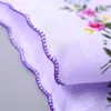 Classic Hanky Soft Floral Handkerchiefs Cotton Printing Hand Towel Crescent Edge Women Pockets Square Handkerchief Wedding Gifts 30*30cm