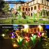 Solar Flower Lamp Outdoor Multi Color Changing LED Calla Lotus Bloemen Licht voor Tuin, Gazon, Achtertuin