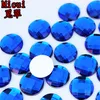 Micui 200PCS 14mm Round Crystal Flatback Mix Color Acrylic Rhinestone Glue On Strass Crystals Stones Gems No hole For Jewelry Craf274i