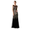 Vintage Blowly Crystal Prom Mermaid Evening Evening Sukienka 2019 Długie rękaw głębokie V Neck Formalny suknia imprezowa Seksowna szczelinowa konkurs formalne suknie