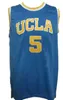 Koszykówka Jersey College Baron 5 Davis Jersey Koszulki dorzutowe Mesh Haft Haft Blue Orange Custom Made Size S5XL