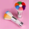 Tamax NA044 design especial prego Mixed Dust Brush Art Handle Ouro Cleaner Nylon Escova colorido macio Rhinestone Decoração Hot