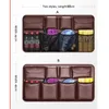 Luxury leather 8pockets Organizer Auto parts Rear Seat Back Storage Bag Car Trunk MultiPocket Stowing Tidying Interior Accessories
