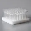 100pcs/box Glass Smoking Pipe Cigarette Shape Smoking Pipe 78mm Clear Glass Pipe Smoking Accessories Free Shipping