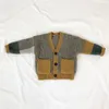 Осенние мальчики девочки Свитер Случай Casual Color Block Cardigans для малышей для девочек -джемпер изделия из лампы с длинным рукавом с длинным рукавом 2993685