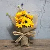 Creative Handmade sunflower Rose Carnation Soap Flower Artificial Bouquet Wedding Decoration 30*20*10cm Festive Supplies