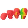 10pcs/lot 15ml Skull Containers Assorted Color Silicone Container For Dabs Wax Concentrate Storage Jars Food Grade Silicone Smoking Tool