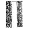 Nowoczesne zasłony przelotowe Tulle Czarny Zebra Fale Design Curtain Sheers Panel Zasłony Do Salonu Okno Decor 1 Sztuk / partia