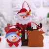 Decorazioni natalizie Babbo Natale Pupazzo di neve Alce Porta sacchetti regalo Caramelle Cioccolato Borsa Confezione Sacchetti Decorazione Forniture Regali1