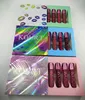 Alta Qualidade compõem Matte Lipstick Líquido 4pcs set lip kit gloss batom azul verde rosa set 4 set cor