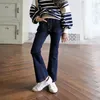 fashion girls round collar stripe sweatshirt korean style girls tops spring autumn teenage outfit 8 10 12 years