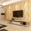 3D Dokumasız Eğrisi Çizgili Duvar Kağıdı Rulo Ev Dekorasyonu Salon Yatak Odası Duvar Kaplamaları Gümüş Çiçek Lüks Duvar Kağıdı