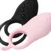 Cockrings Anneau de pénis vibrant rechargeable 10 vitesses Balle clitoridienne en silicone étanche AU65