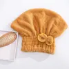 Coral Fleece Bath Hat Magic Hair Dry Drying Turban Wrap Towel Hat Water Absorption Quick Dry Bath Cap Cute Bow Make Up Towel DBC D4678355