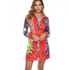 108 mulheres de macacões, vestidos casuais, macacão saia vestido floral com mangas vestidos nuevo estilo vestido para chicas mujeres wt19