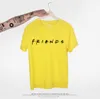 Herren-T-Shirts Sommer Herren T-Shirt Brief Freunde Drucken männlicher loser lässiger kurzer Slve Round Neck T-Shirt Multi-Farben Asien Größe S-3xl