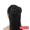 Hårstycken Peruvian Remy Bun Cover Tillbehör Faux Human Chignon Afro Naturel Hårstycke Fake Black Bulls for Women