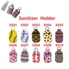 Hand Sanitizer Neopren Sleeve Key Ring 30ml Flytande Tvålflaska Hållare Keychain Sunflower Softball Prints Kvinnor Män Portable Bottle Cover