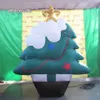 Customized Advertising Simulation Inflatable Christmas Tree 3m Height Artificial Xmas Tree With Printing For Holiday Decoration