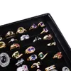 Velvet 100 Slots Ring Earrings Display Box Showcase Storage Case Holder Tray Jewelry Organizer Boxes with Lid IK88