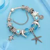 Wholesale- charm bead Starfish turtle animal beading silver plated bracelet Suitable for Pandora style bracelet jewelry