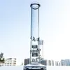 Temizle Düz Tüp Cam Bongs Buz Pinch Yağı DAB Rigs Stereo Matris Percolator Su Boruları Kase ile 18mm Kadın Ekon