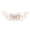 Luxuriöses Stirnband, handgefertigt, Kristall, weiße Blume, Haarkamm, Damen, Hochzeit, Kopfschmuck, Braut-Haarschmuck